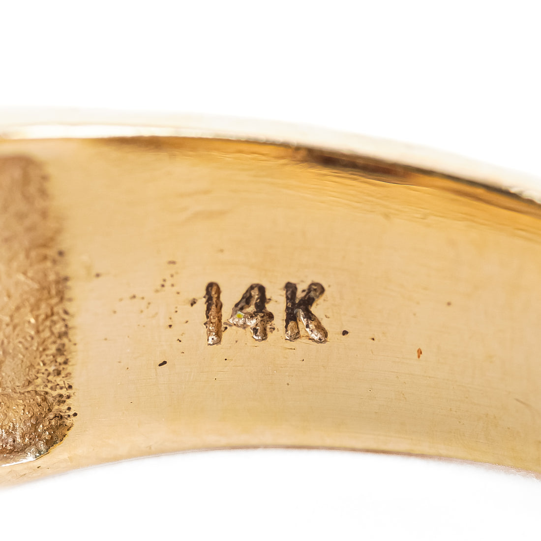 14K Yellow Gold Cut Corner Garnet Diamond Ring