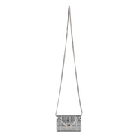 DIOR Silver Leather Microcannage Diorama Baby Flap Bag