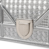 DIOR Silver Leather Microcannage Diorama Baby Flap Bag
