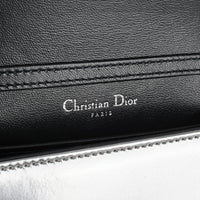 DIOR Silver Leather Microcannage Diorama Baby Flap Bag