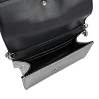 DIOR Silver Leather Microcannage Diorama Baby Flap Bag