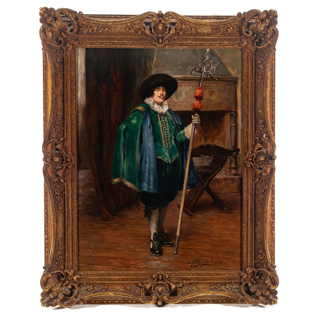 Alex de Andreis (Belgian 1871-1939) Portrait of a Cavalier