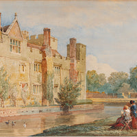 After George Cattermole (British 19th C) Moated Manor House