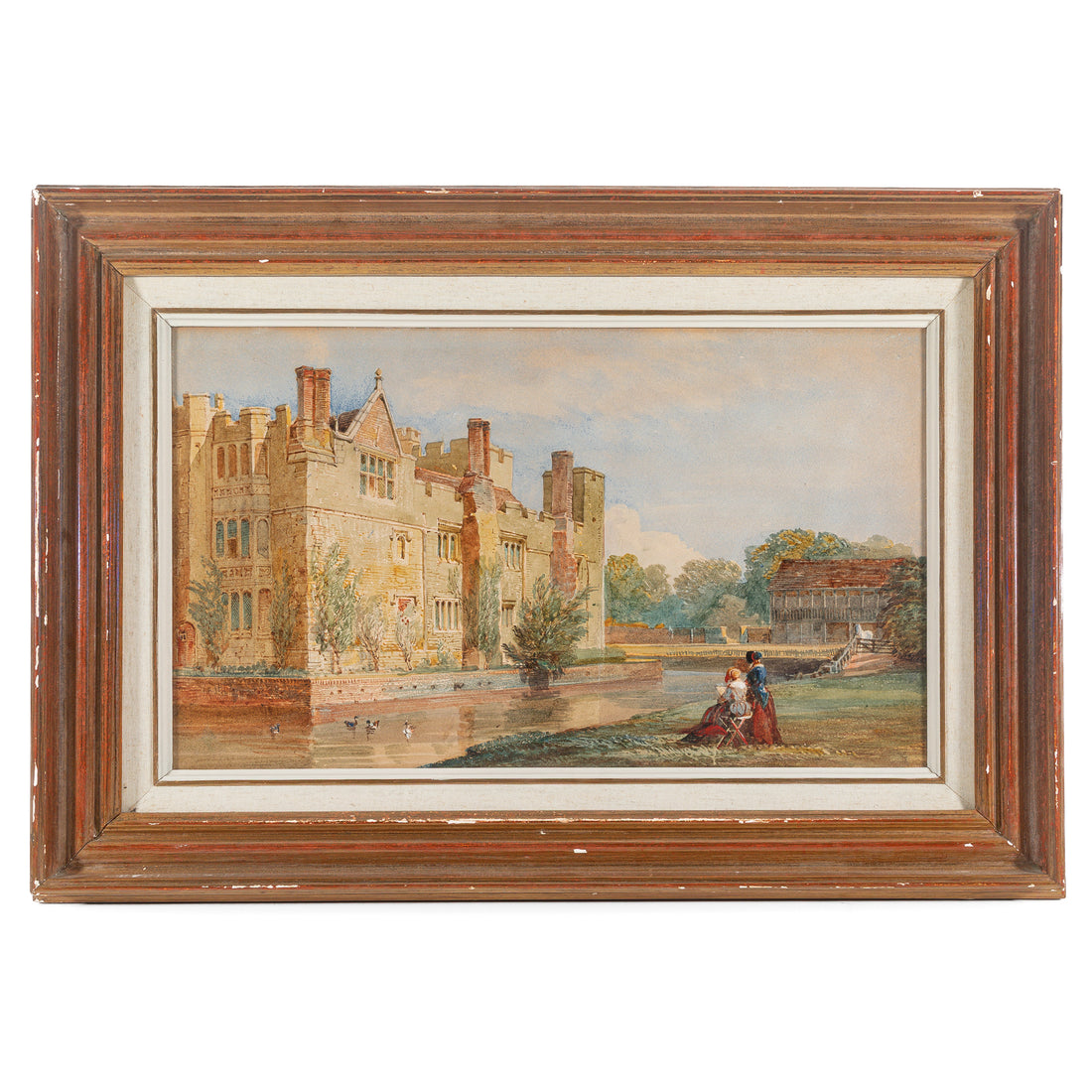 After George Cattermole (British 19th C) Moated Manor House