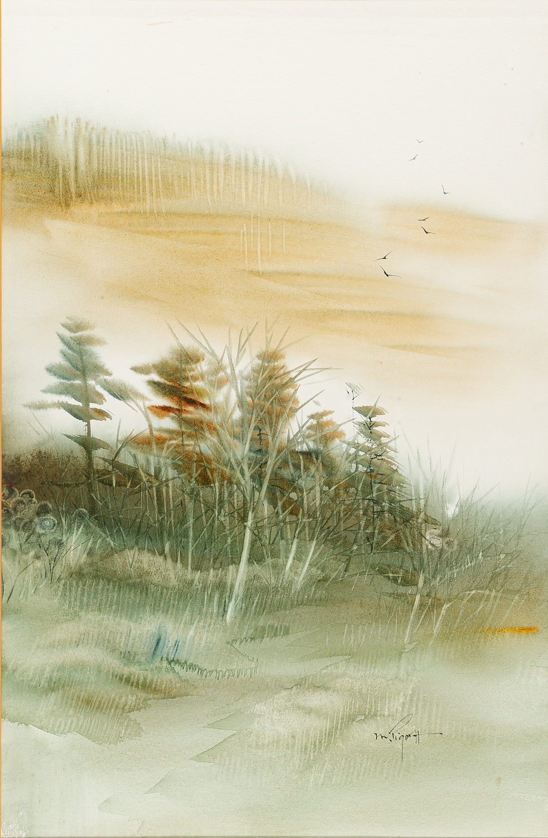 Marjorie Pigott (Canadian 1904-1990) Landscape With Birds
