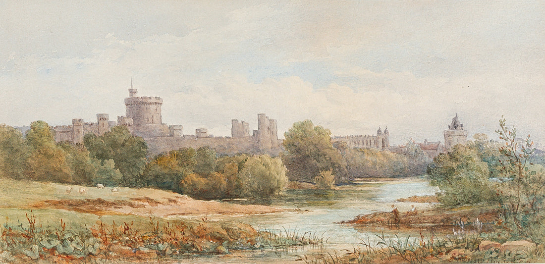 George Harlow White (British 1817-1888) Landscape With Castle