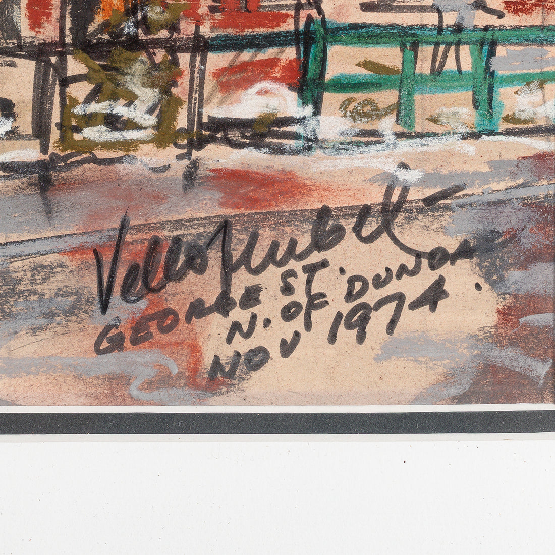 Vello Hubel (Canadian 1927-1996) "George St. N. of Dundas Nov 1974"