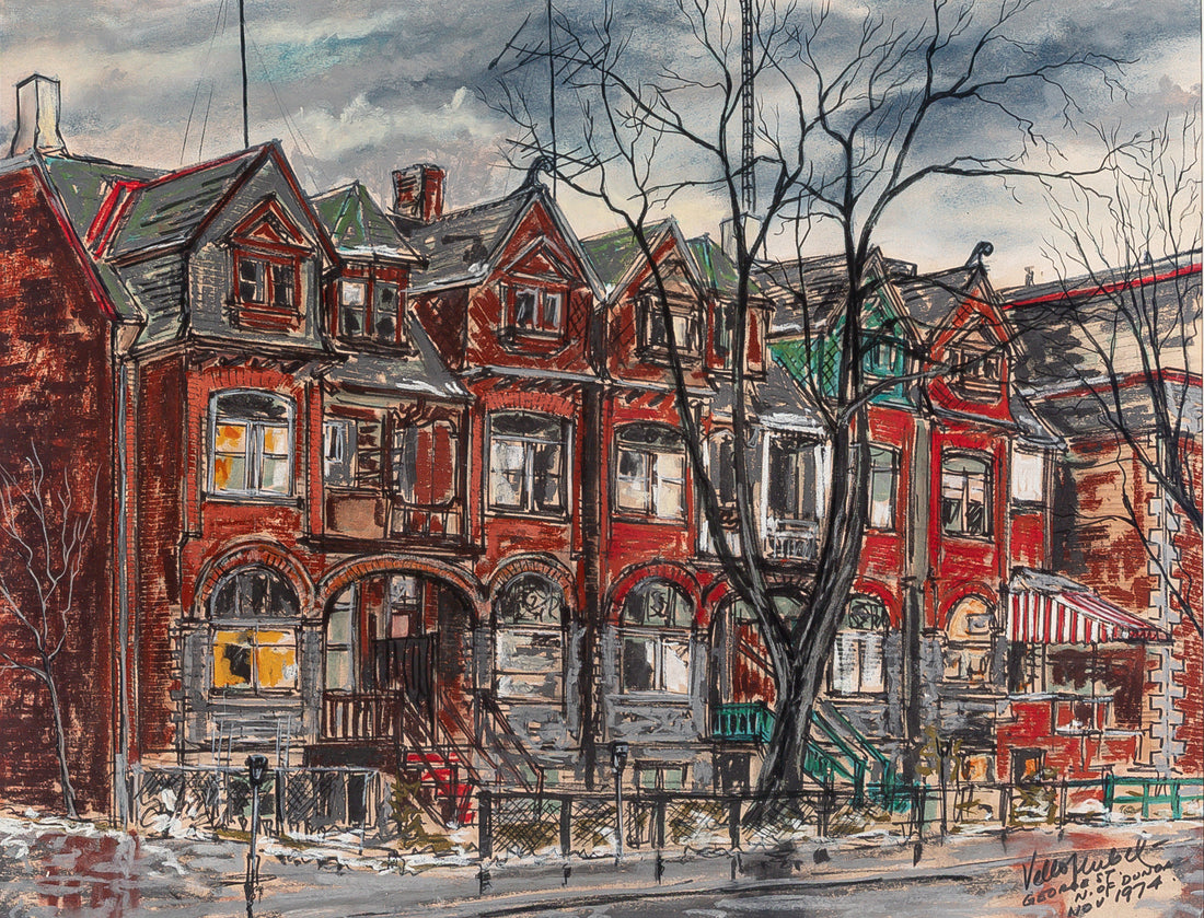 Vello Hubel (Canadian 1927-1996) "George St. N. of Dundas Nov 1974"