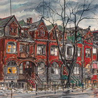 Vello Hubel (Canadian 1927-1996) "George St. N. of Dundas Nov 1974"
