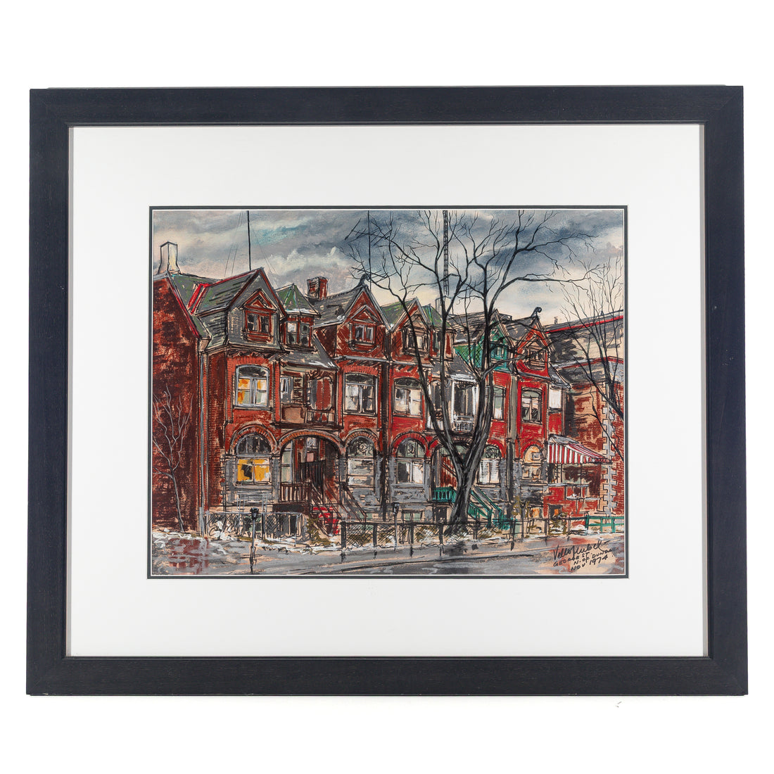 Vello Hubel (Canadian 1927-1996) "George St. N. of Dundas Nov 1974"