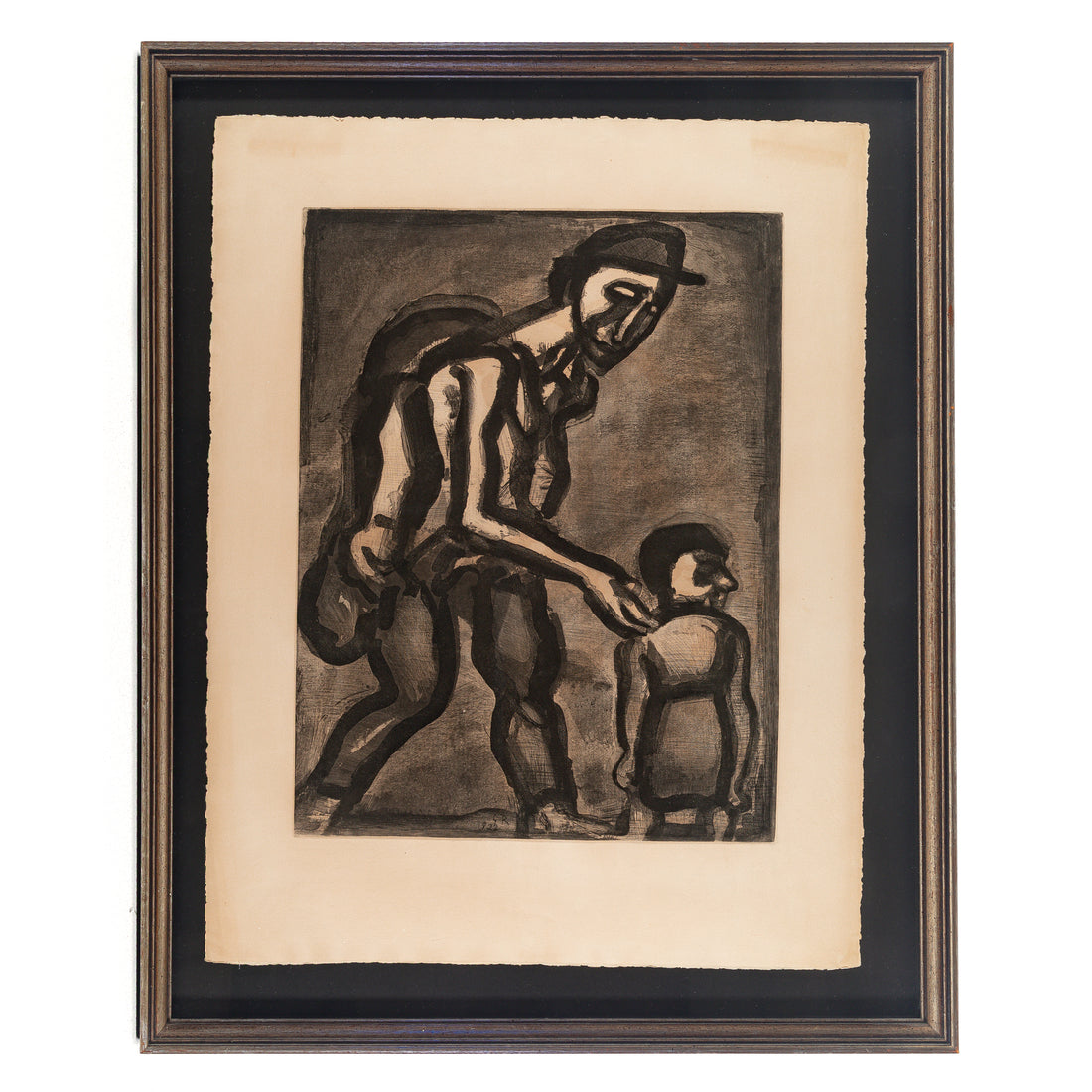 Georges Rouault (French 1871-1958) "Se refugie en ton coeur va nupieds de malheur"