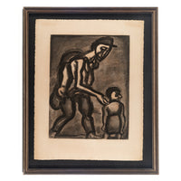 Georges Rouault (French 1871-1958) "Se refugie en ton coeur va nupieds de malheur"