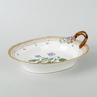 ROYAL COPENHAGEN Flora Danica Pickle Dish w/Handle