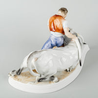 HEREND Figurine Toldi & The Bull 5476