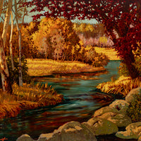 John Saarniit (Canadian 1909-1982) Forest View With Stream