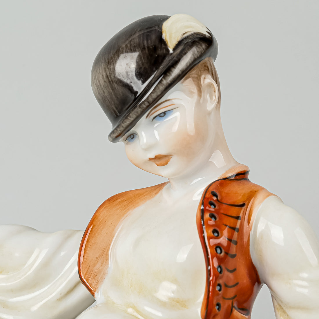 HEREND Figurine Small Boy Riding a Goose 5515