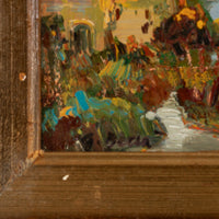 G. Bersa Seaside Village Scene Oil On Board
