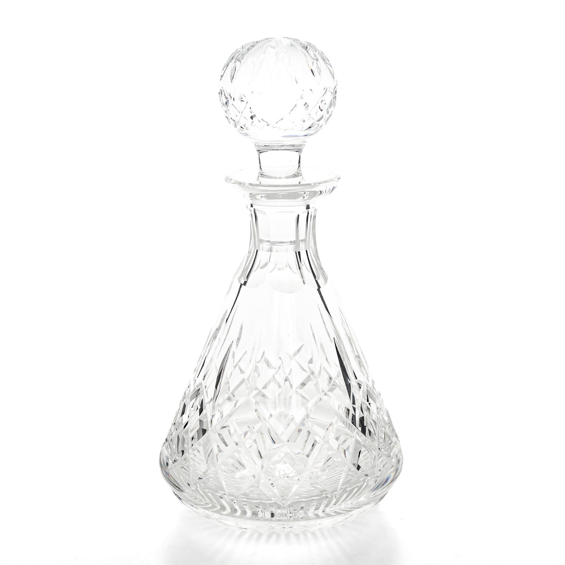 WATERFORD Lismore Roly Poly Decanter And Ball Stopper H11"