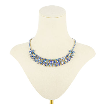 SHERMAN Necklace - Blue Rhinestone Colarette