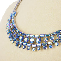 SHERMAN Necklace - Blue Rhinestone Colarette