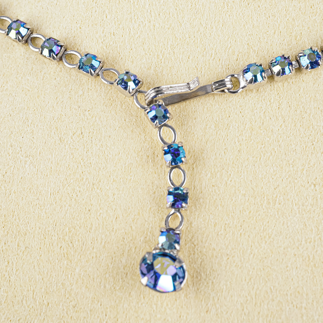 SHERMAN Necklace - Blue Rhinestone Colarette