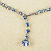 SHERMAN Necklace - Blue Rhinestone Colarette