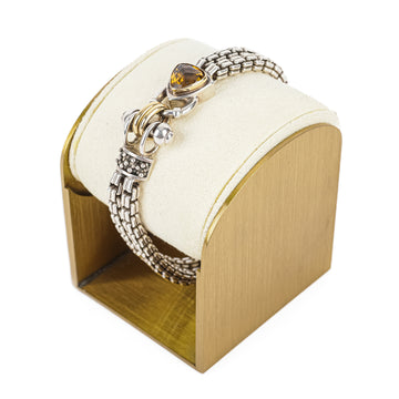 MICHAEL DAWKINS Sterling Two Strand Citrine Bracelet