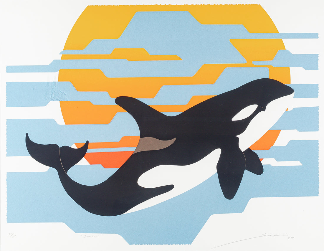 Unknown Artist "Sunset"               Serigraph/Screenprint