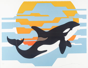 Unknown Artist "Sunset"               Serigraph/Screenprint