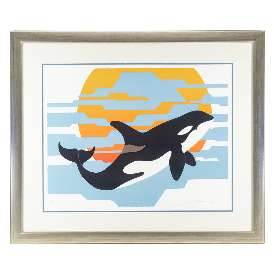 Unknown Artist "Sunset"               Serigraph/Screenprint
