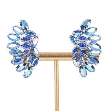 SHERMAN Clips - Blue Rhinestone Ear Climber