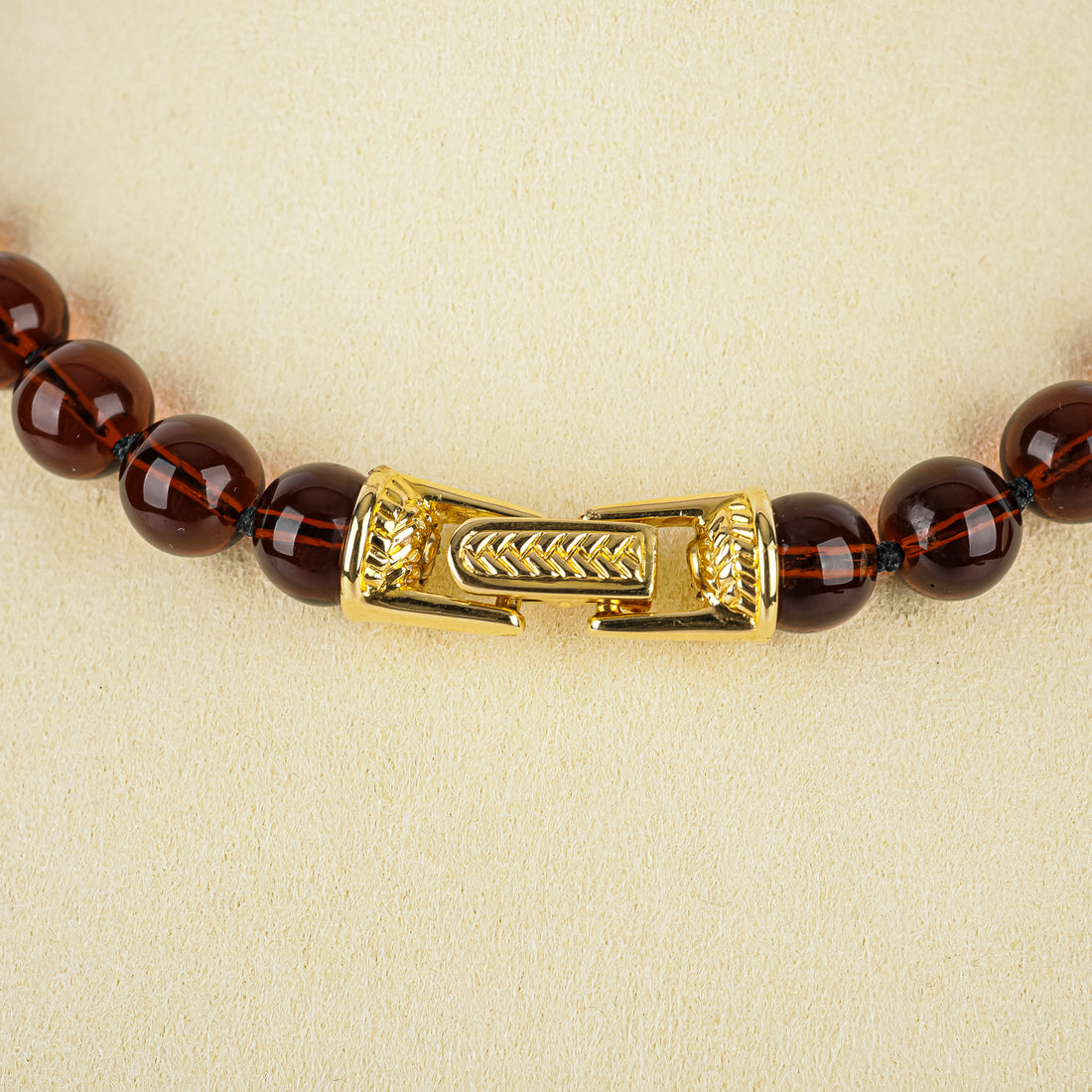SWAROVSKI Gold Tone Brown Bead Necklace