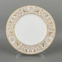 WEDGWOOD Florentine Gold W4219 Dinner Plates Set of 7