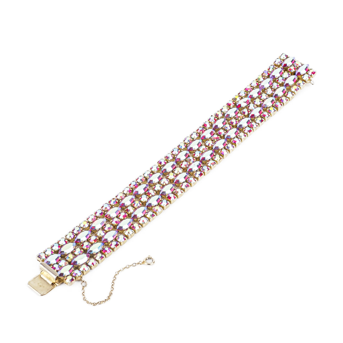 SHERMAN Five Row Bracelet - Dark Pink