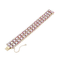 SHERMAN Five Row Bracelet - Dark Pink