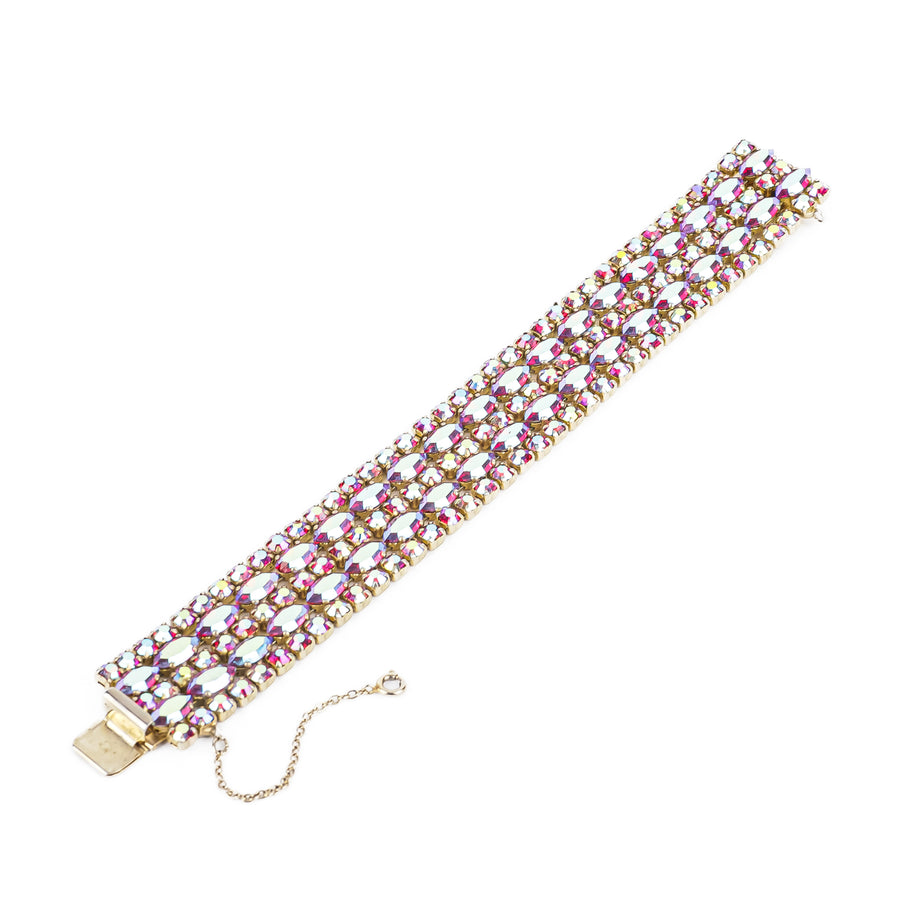 SHERMAN Five Row Bracelet - Dark Pink