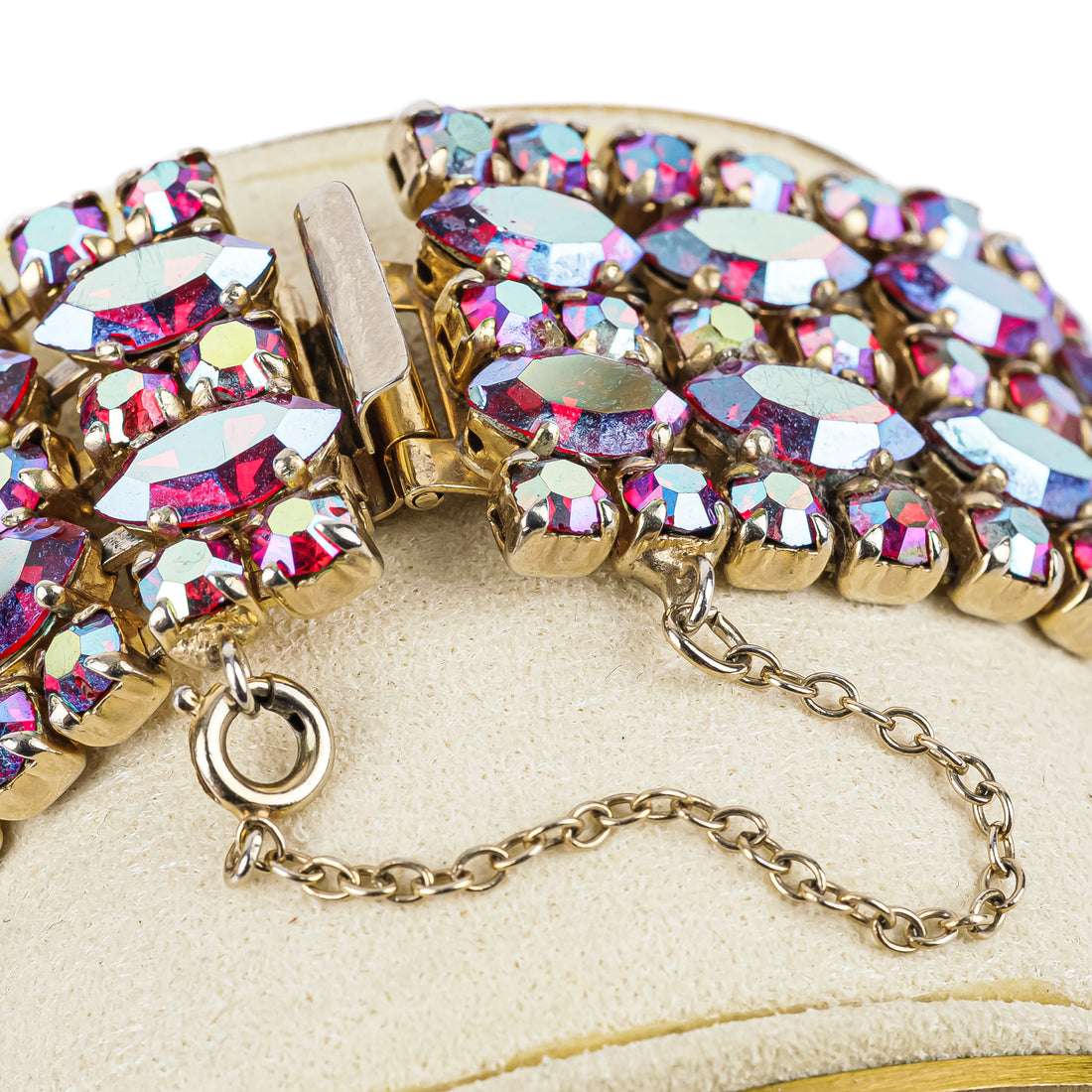 SHERMAN Five Row Bracelet - Dark Pink