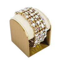 SHERMAN Five Row Bracelet - Aurora Borealis