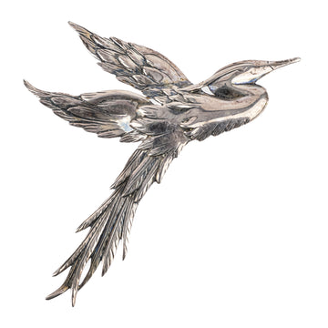 DANECRAFT Sterling Flying Heron Brooch