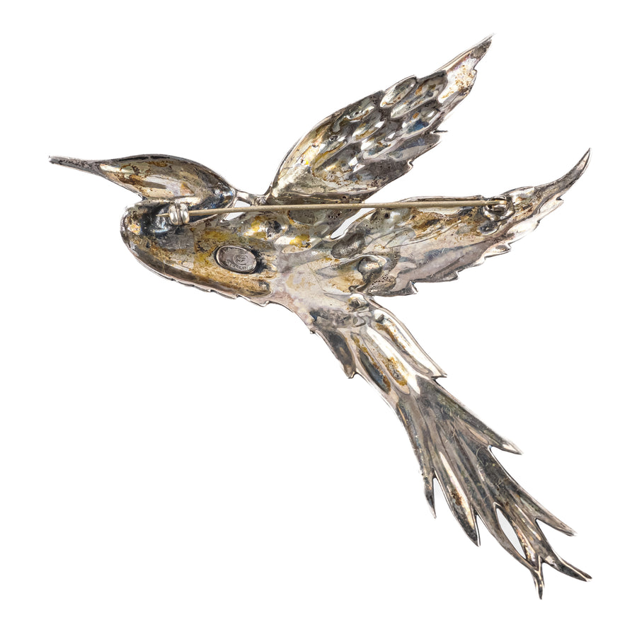 DANECRAFT Sterling Flying Heron Brooch