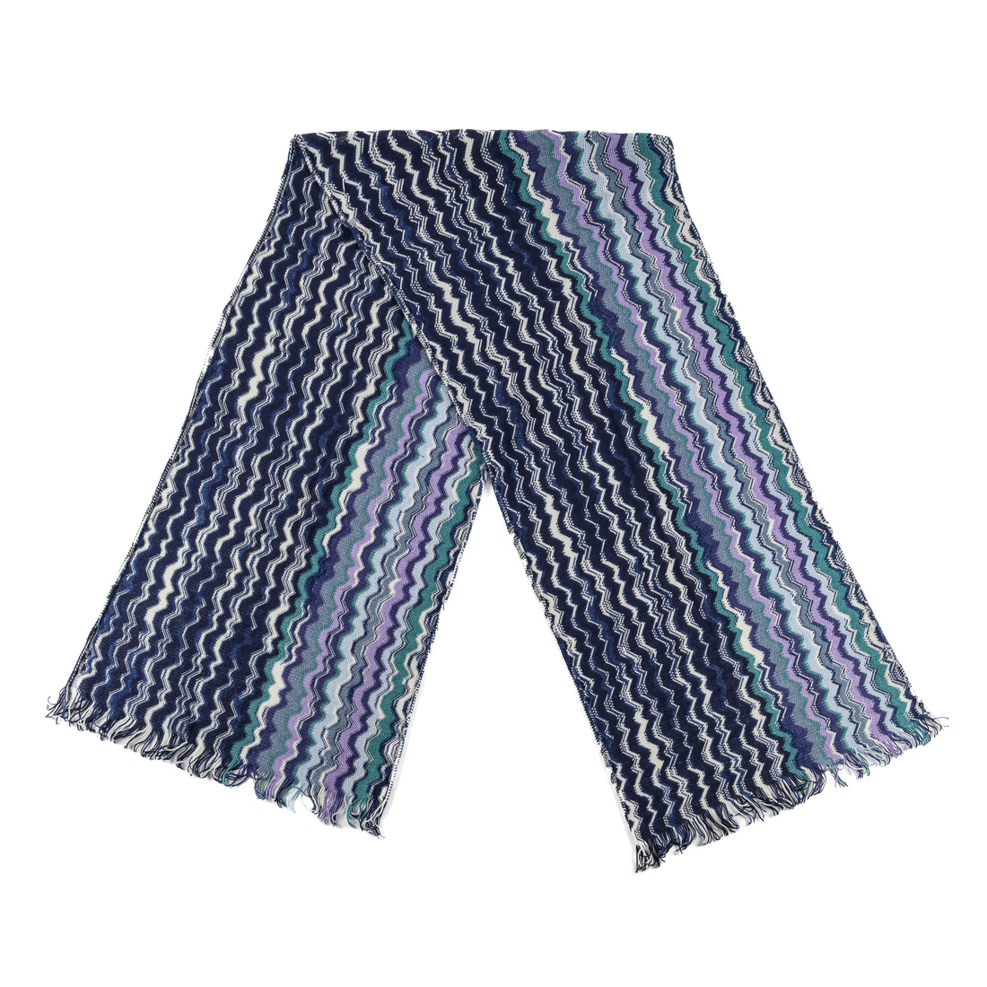 MISSONI Chevron Scarf - Blue Green Purple