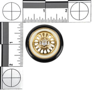 CHRISTIAN DIOR Gold Tone Black & Ivory Enamel Wheel Studs