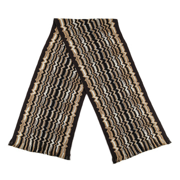 MISSONI Chevron Scarf - Black Brown Beige
