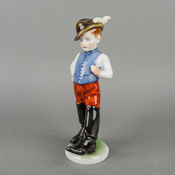 HEREND Figurine Boy In Big Boots 5916