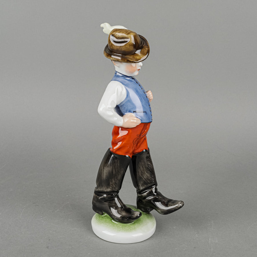 HEREND Figurine Boy In Big Boots 5916