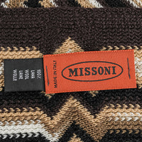 MISSONI Chevron Scarf - Black Brown Beige