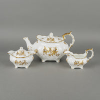 HAMMERSLEY 5121 Gold On White Tea Service 5pcs