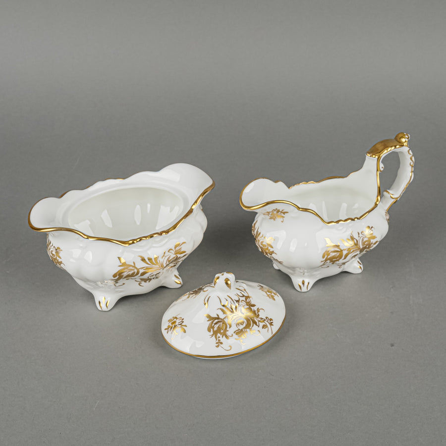 HAMMERSLEY 5121 Gold On White Tea Service 5pcs