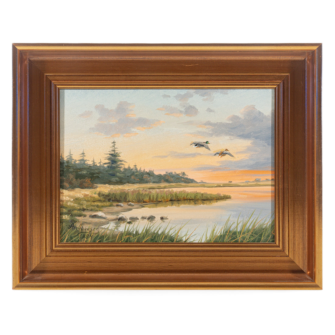Aksel Thuesen (Danish 1920)        Flying Mallards