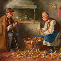 Andor G. Horvath (Hungarian       1876-1966) Two Seated Men